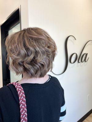 Short bob, added some dimension lowlights & highlights