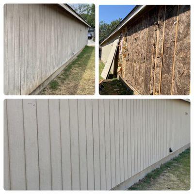 Replaced siding