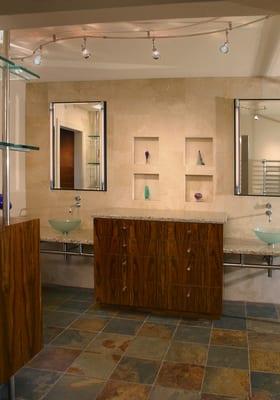 A modern bathroom.