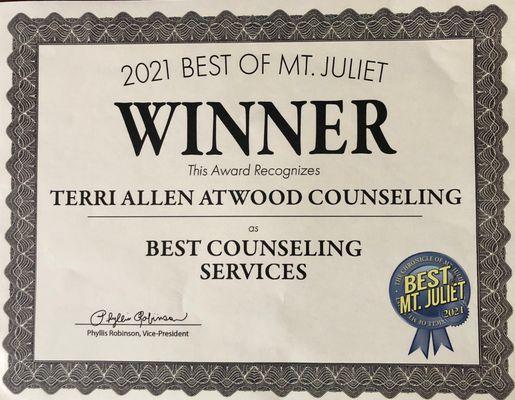 Terri Allen Atwood Counseling