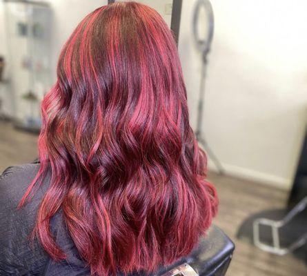 This was an amazing transformation! Fiery red