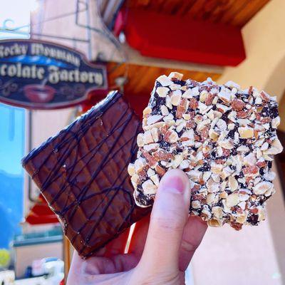 Java toffee (on left) and English dark chocolate toffee (on right)   IG: @fooddeclassified