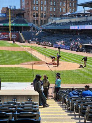 How close my $13 seat was to home plate