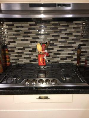 Glass Backsplash Installation