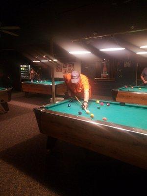 This is a fun pool hall to come to play 9ball or 8ball or just to have fun