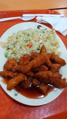 Orange chicken & fried rice