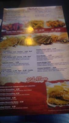 Menu the Wings at the top are super good. Habanero hot is better then wing stops & they have wing stop style ranch!