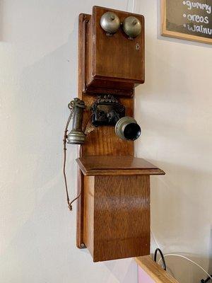 06.09.23 early 1900's wooden telephone