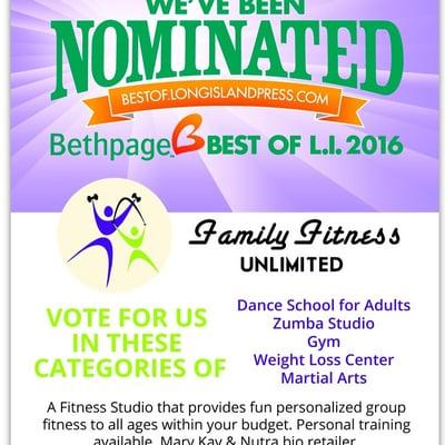 Best of Long Island 2016- gym, weight loss center, Zumba studio, Dance school for adults and martial arts