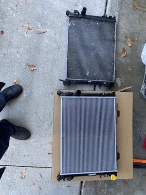 Radiator Replacement Before and After