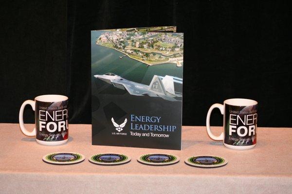 USAF Energy Forum Mugs, Folders and Coasters