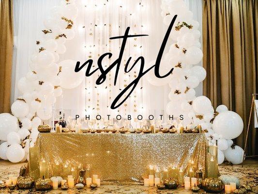 Nstyl Photobooths - Photo Booth Rental. Back Drop and Balloons. Fishers, In