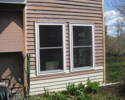 We install energy star rated replacement double pane, low e windows.