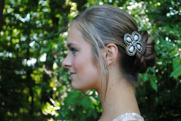 Prom hair all three years!