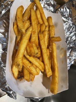 Really good seasoned fries. Family got to it before the picture.