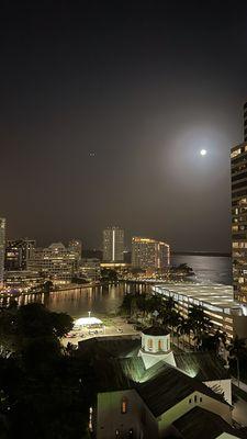 moon rise from balcony