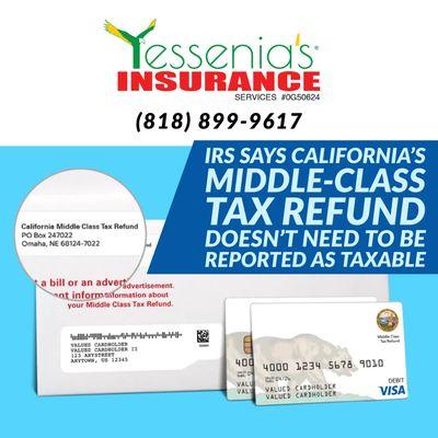 IRS middle class tax refund Doesn't need to be reported as taxable!