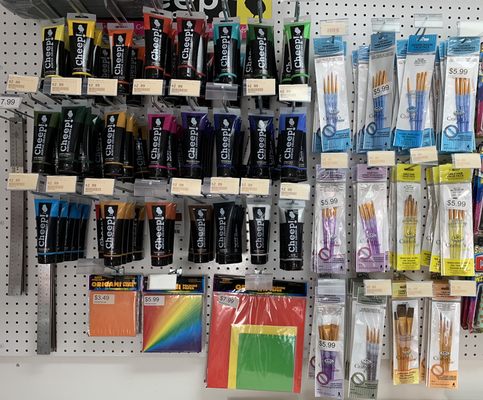 Some of the art supplies we carry in our store