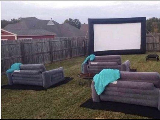 25'ft Cinema lounge for your relaxing enjoyment.