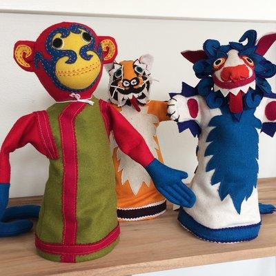 Handmade puppets from Tibet.