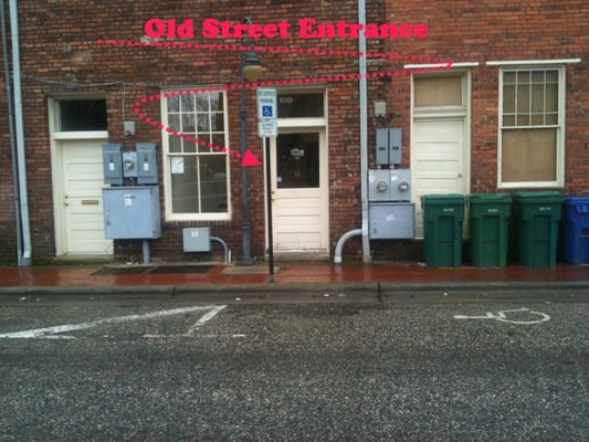 when parking on Old Street, enter here.  Go up stairs or elevator.