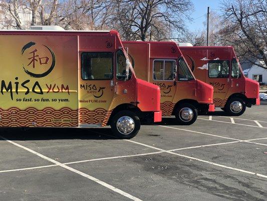 misoYUM is one of the largest food truck operators in the state with mobile restaurants running every direction across the Wasatch Front.