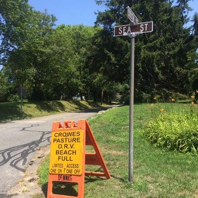 don't follow other beach-goers down Sea Street to the left. It's a long, hot walk to a beach that does not allow dogs.