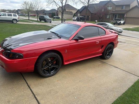 Mustang all clean and ready to hit the road again