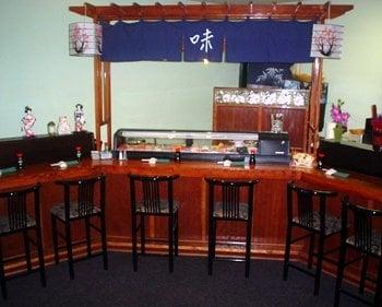 A cell phone picture of the sushi bar at Sakura Japanese Restaurant - Sushi / Bar / Grill in Franklin, TN