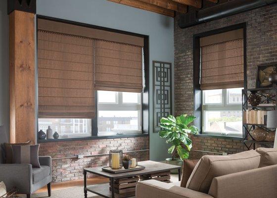 Shades not only look great, but offer temperature regulation & UV protection for your furnishings.