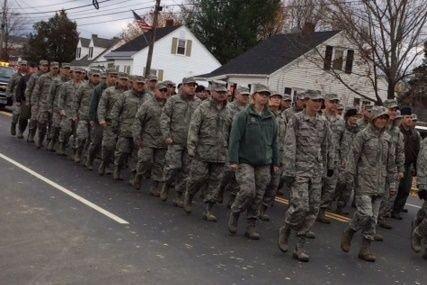 Steve Luzzi, Air Force Veteran participating in Bangor Veterans Day Parade