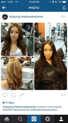 Before and after  from box dark brown to a nice medium brown with highlights.