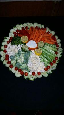 Fresh veggie tray for catering