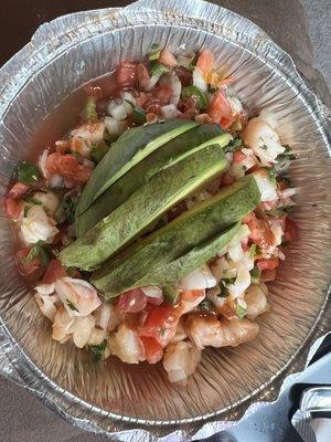 Shrimp Ceviche with tostadas