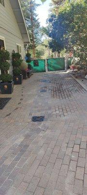 Pavers and  box drainage all sloped and perfect levels