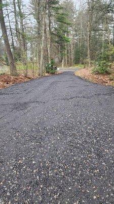 Beautiful recycled asphalt millings driveway