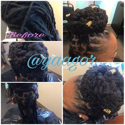 Loc Retwist and style