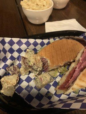 Italian Sandwich, potato salad, and veggie Mac  YUM!!