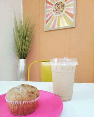 Banana Nut Latte & Banana Nut Muffin