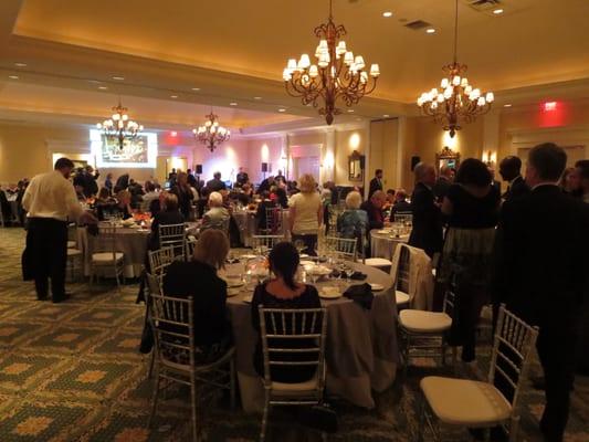 Inside one of the ballrooms for a company function.