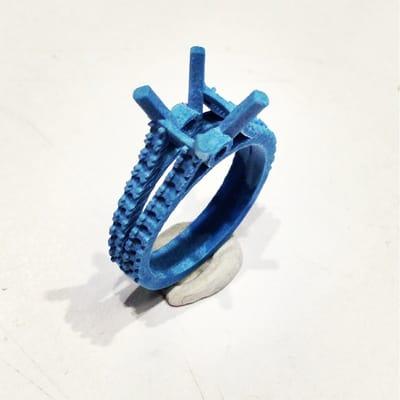 Wax model of custom ring design