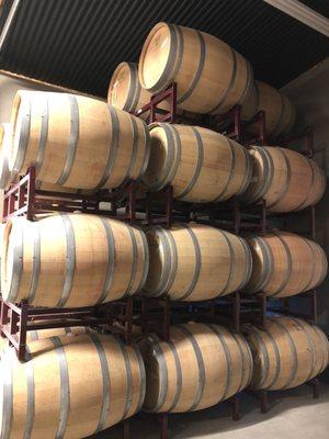 Wine in the barrel. Come on out to the winery and see how your favorite wine was produced at Burke Vineyard.