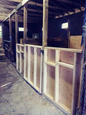 Rebuilt horse stall