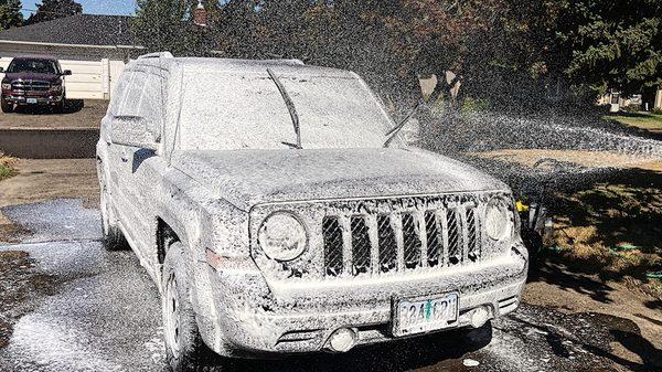 Foam cannon wash