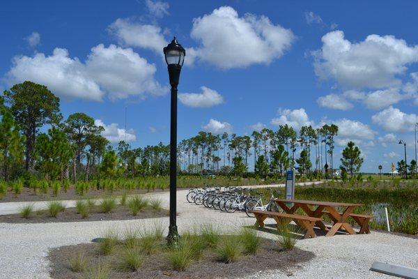 Biking path at Babcock Ranch, the nation's 1st Solar Town!