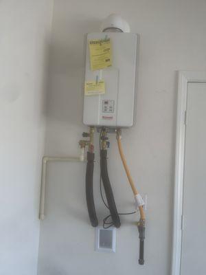 Water heater installed