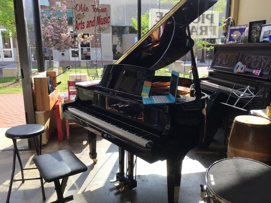 Students love playing the baby grand!