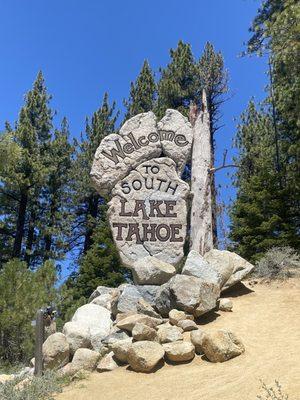 Welcome to South Lake Tahoe Sign