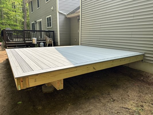 New hot tub deck