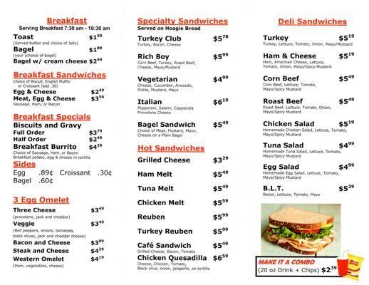 Current Menu (1 of 2)